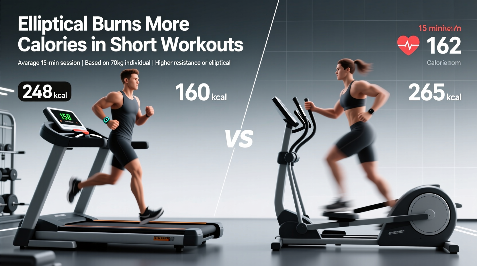 treadmill vs elliptical which burns more calories for short workouts