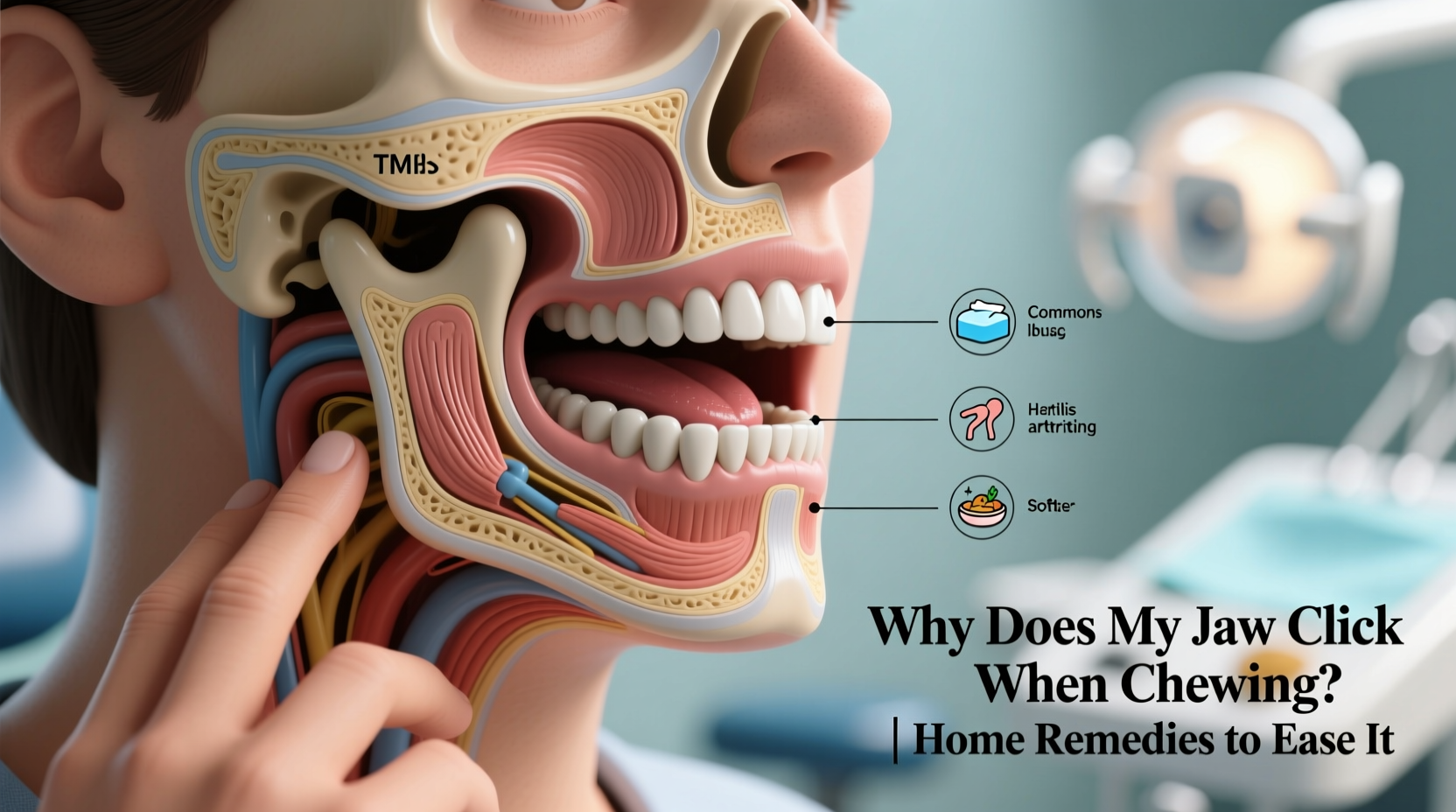 why does my jaw click when chewing and home remedies to ease it
