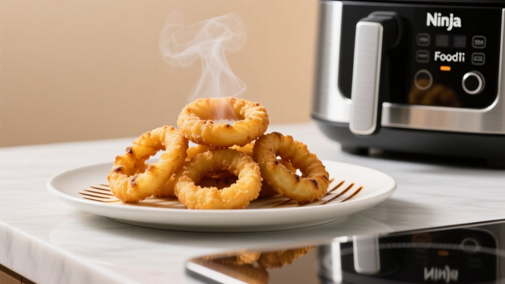 Perfect Frozen Onion Rings in Ninja Foodi Grill