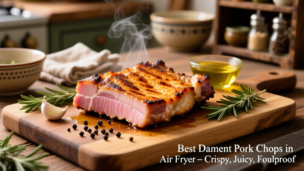 Crispy, Juicy Air Fryer Pork Chops (Foolproof)