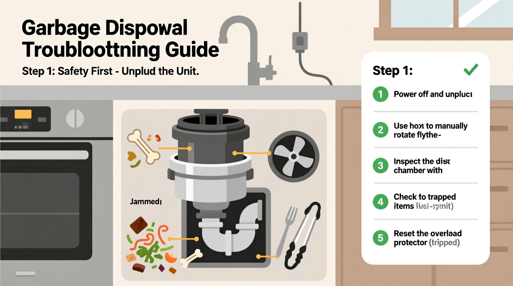 why is my garbage disposal making strange noises and what to check first