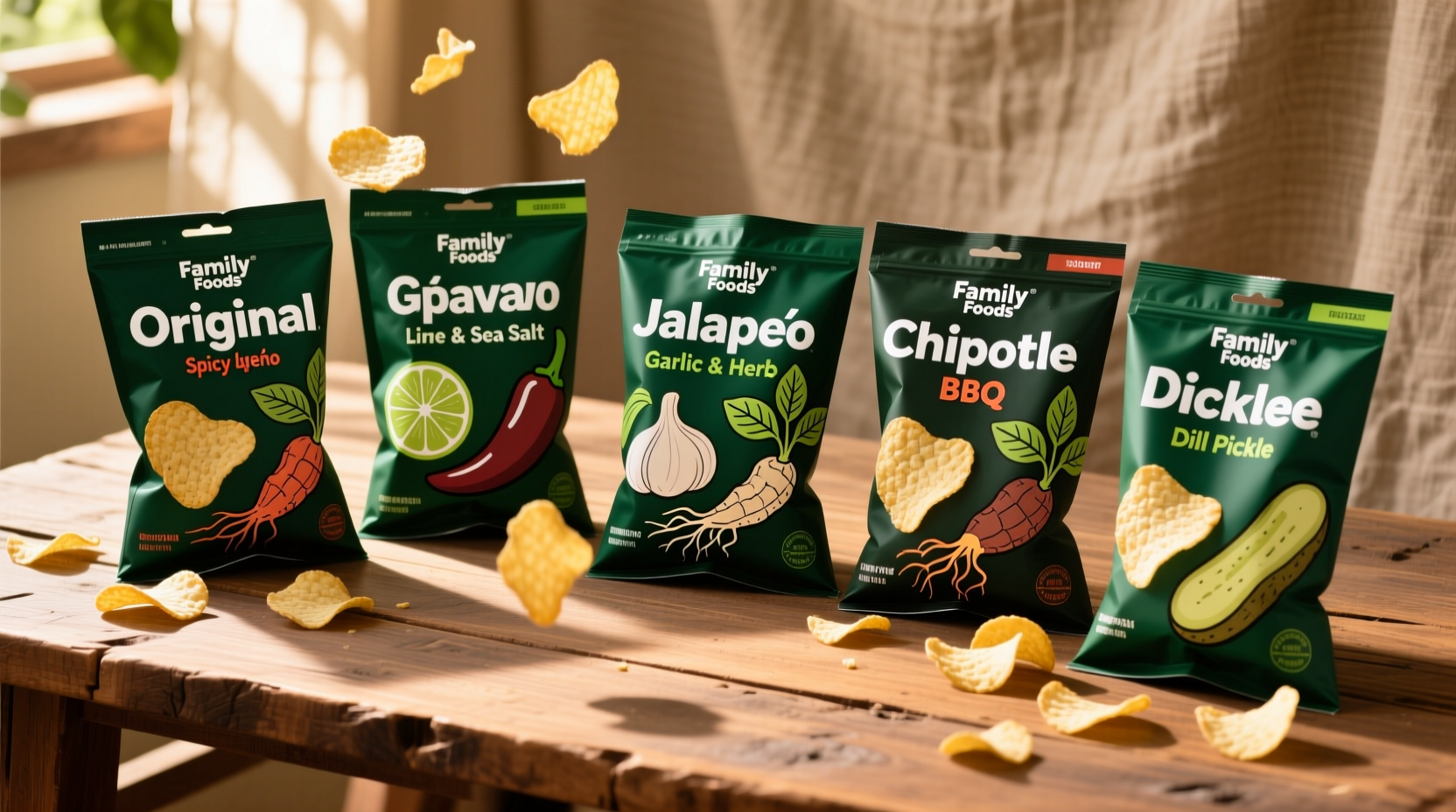 Siete Family Foods cassava chips in multiple flavors