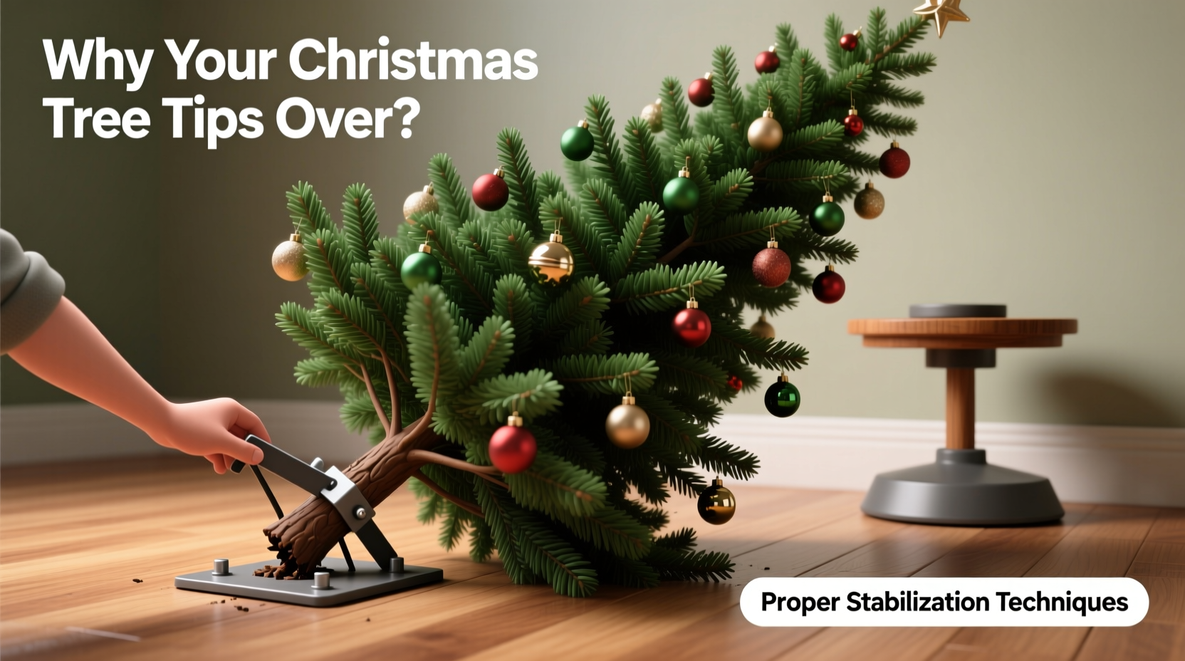 why does my christmas tree tip over easily and how to stabilize it properly