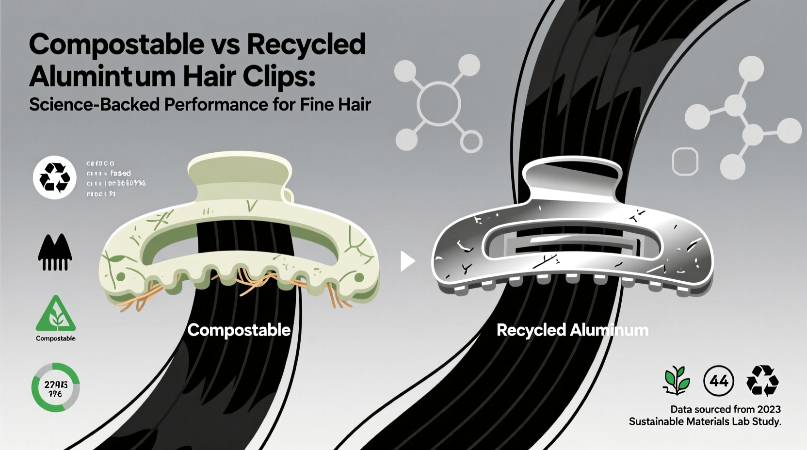 compostable vs recycled aluminum hair clips