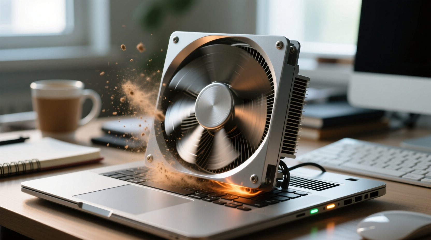 why does my laptop fan keep whirring loudly even when idle