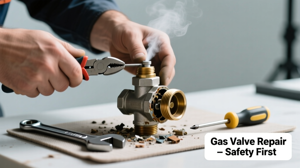 Fixing a Stuck Gas Valve Making Hissing or Clicking Noises