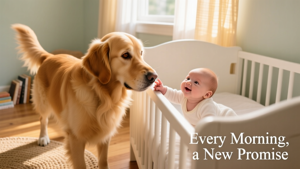 Watch This Golden Retriever Start Each Morning by Excitedly Checking on His Baby Sister Bestie