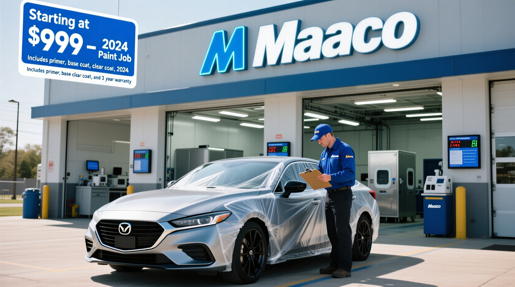 how much does maaco charge to paint a car