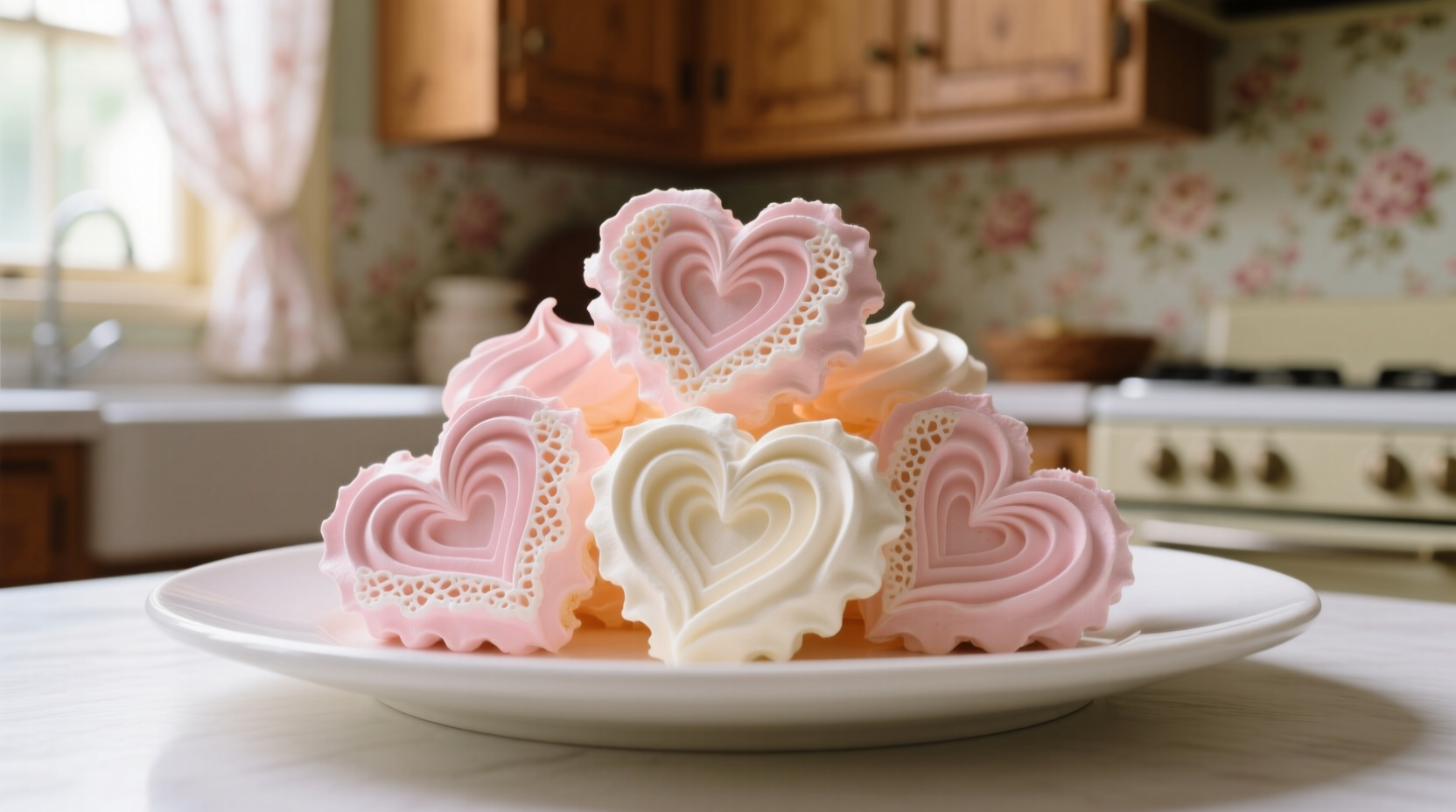 swirled meringue hearts