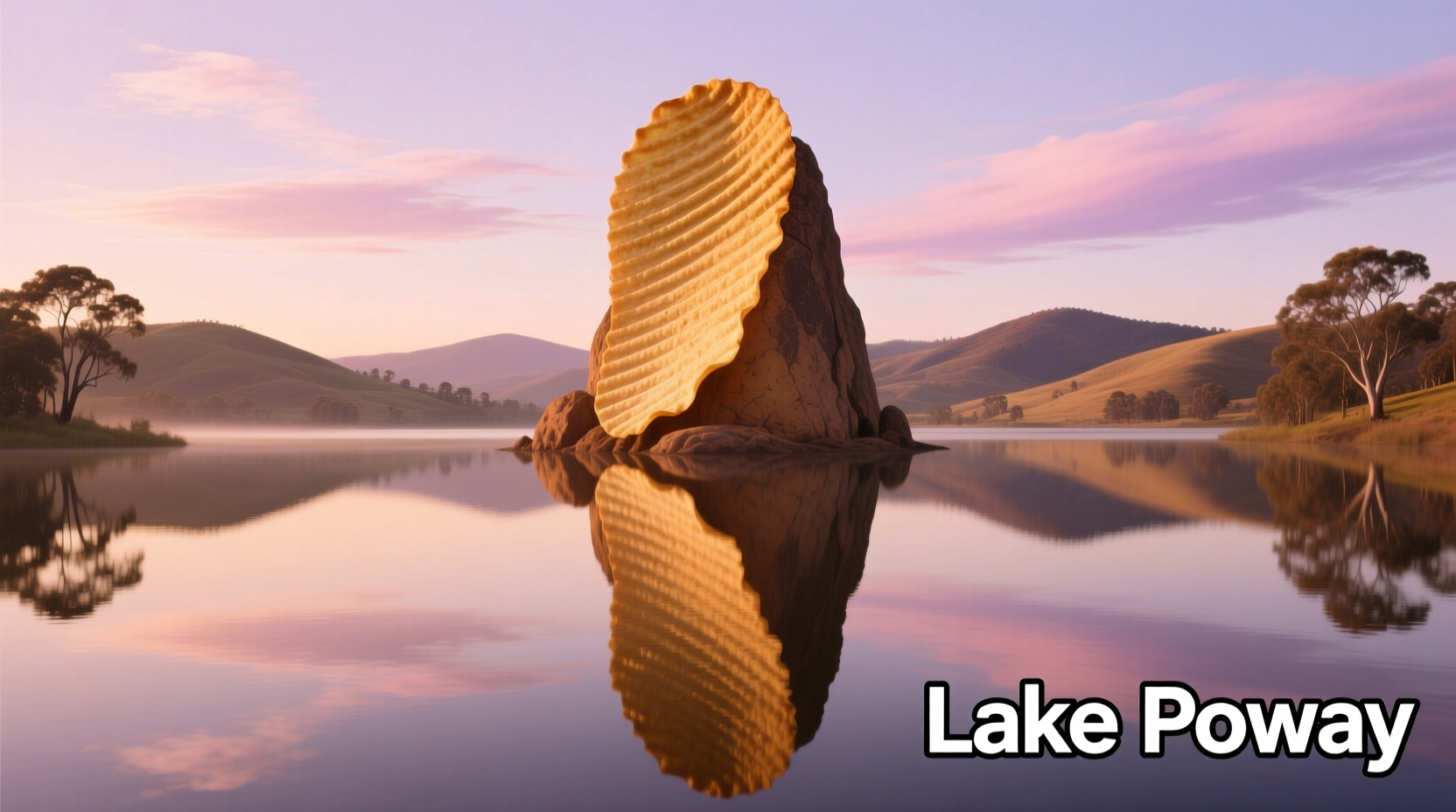Potato Chip Rock formation overlooking Lake Poway