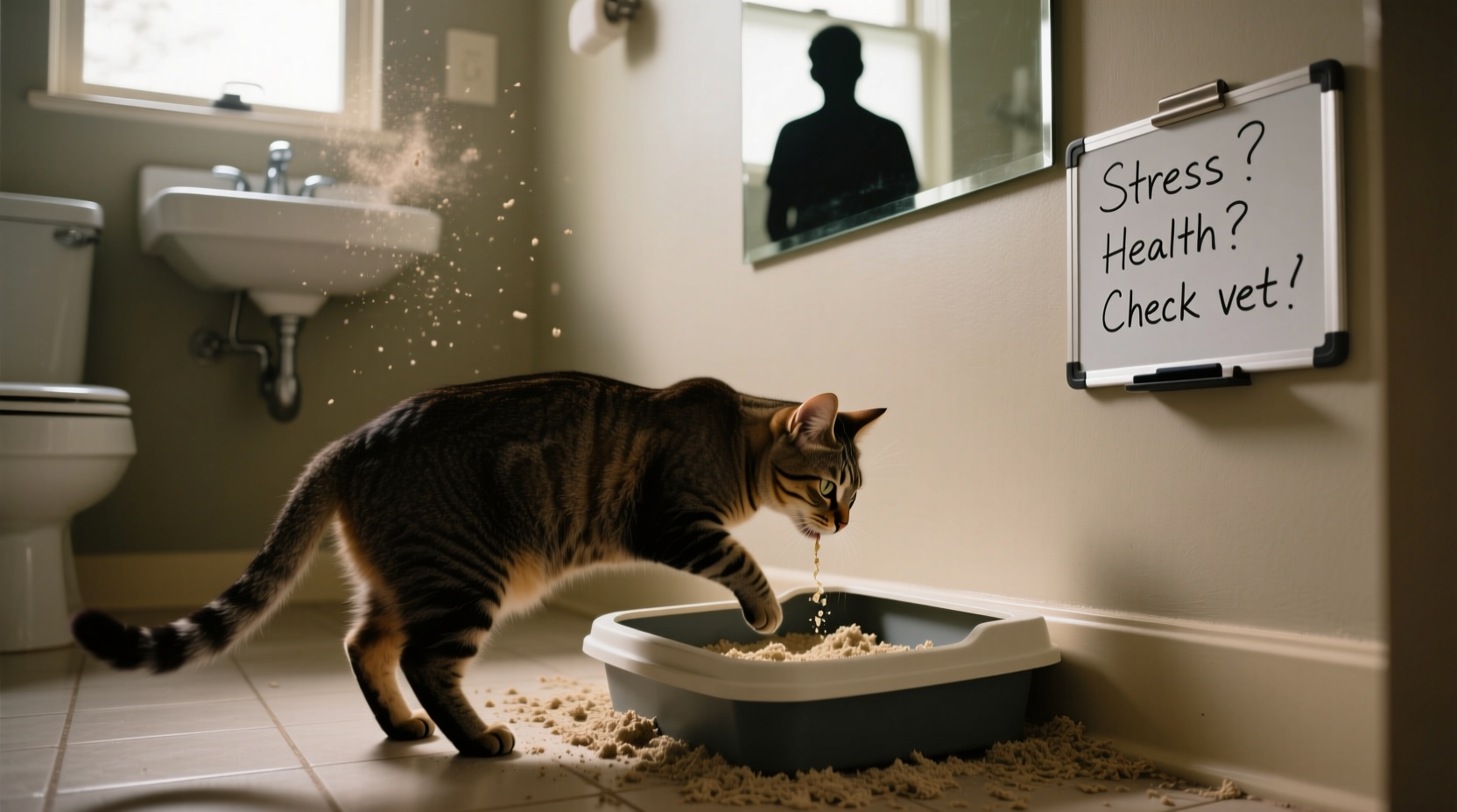 why is my cat peeing outside the litter box stress vs health issues