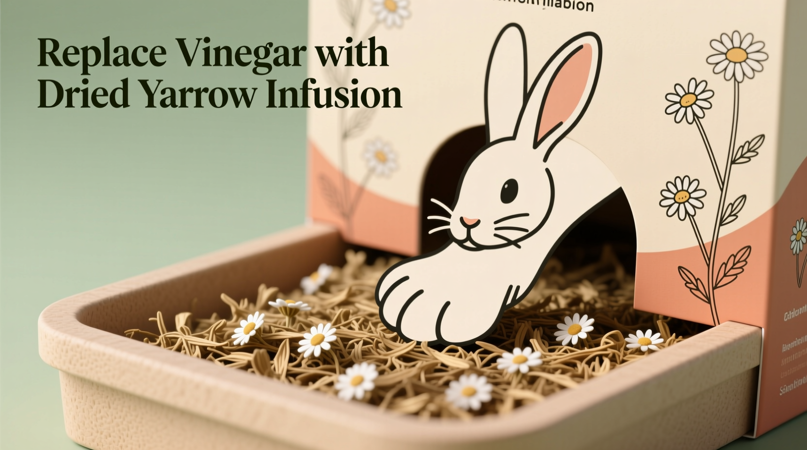 eco friendly cleaning yarrow infusion for rabbit litter boxes