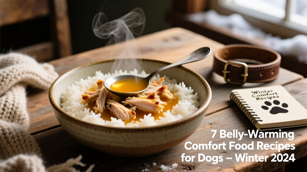 Warm bowl of shredded chicken and white rice topped with a spoonful of golden bone broth