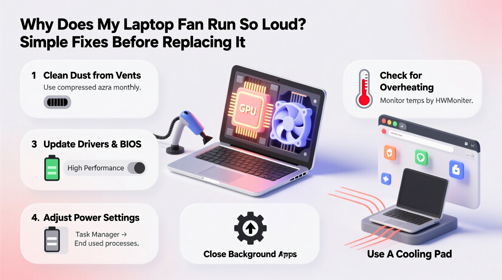 why does my laptop fan run so loud simple fixes before replacing it