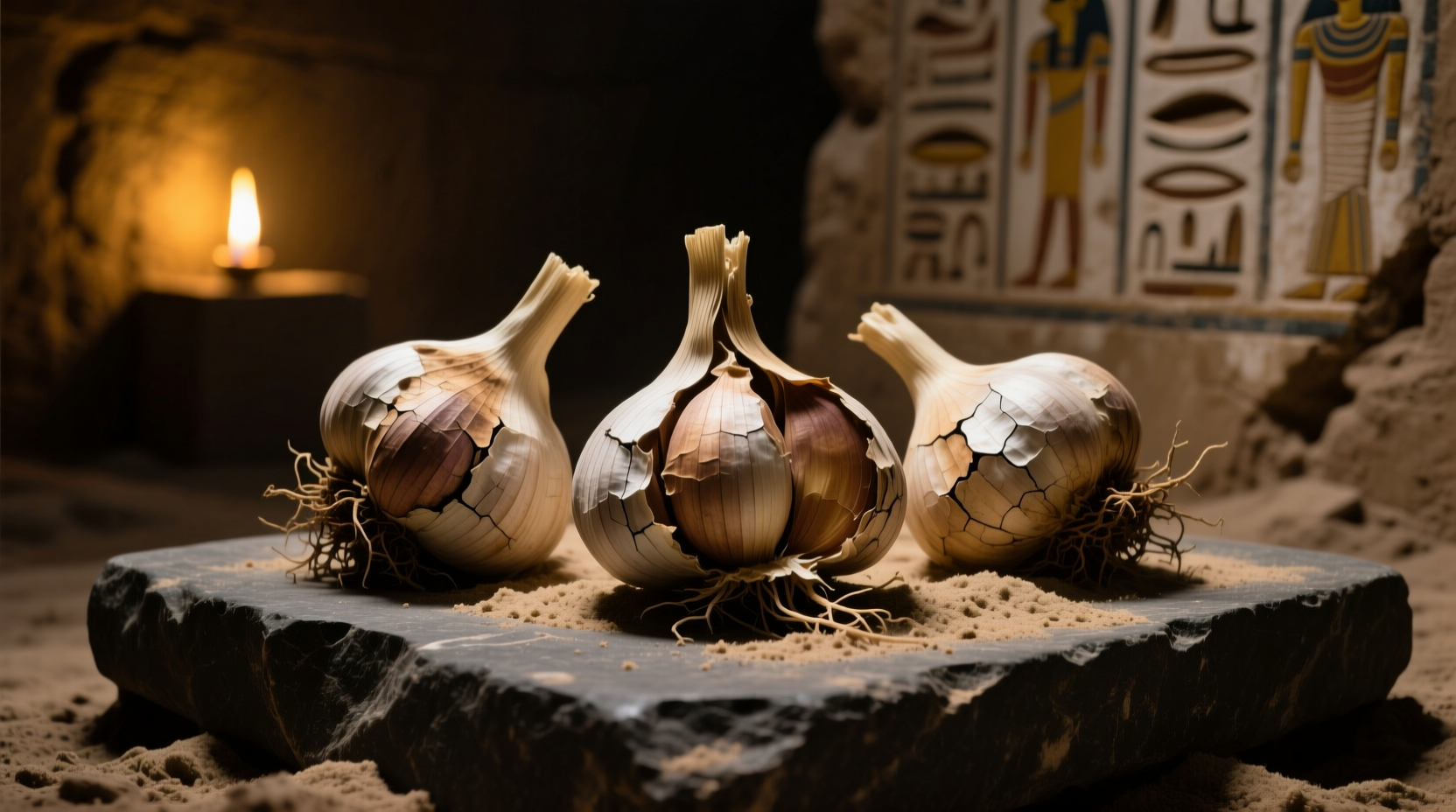 Ancient garlic bulbs discovered in Egyptian tomb