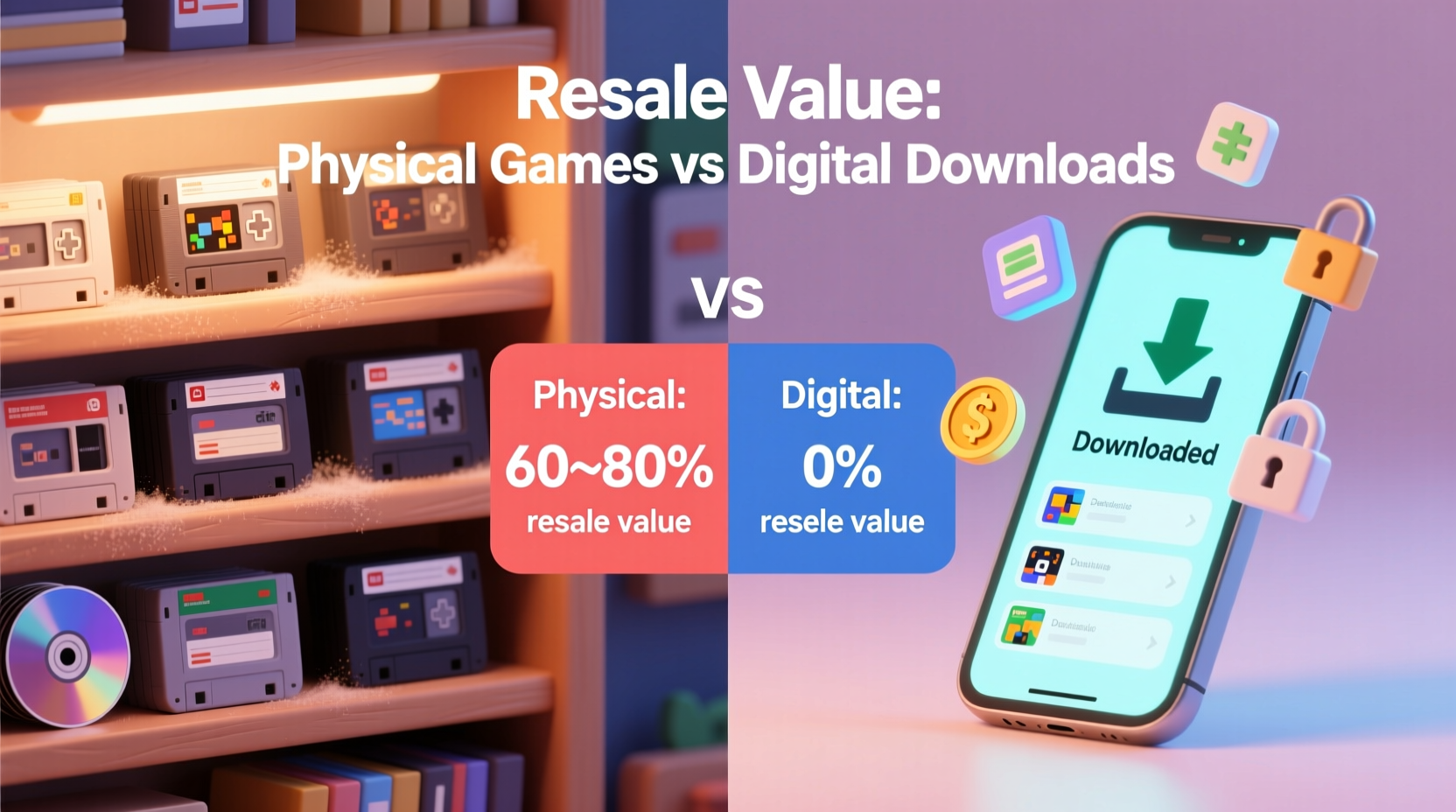 physical games vs digital downloads which has better resale value