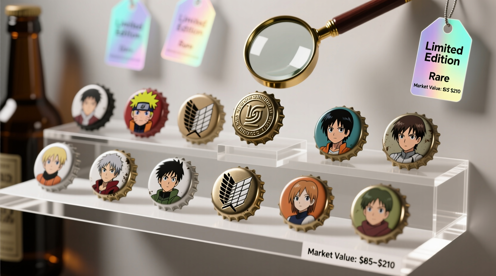anime bottle cap collectibles rare finds and resale value