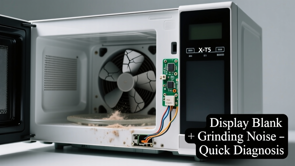 Microwave Display Blank & Grinding Noise: Quick Diagnosis
