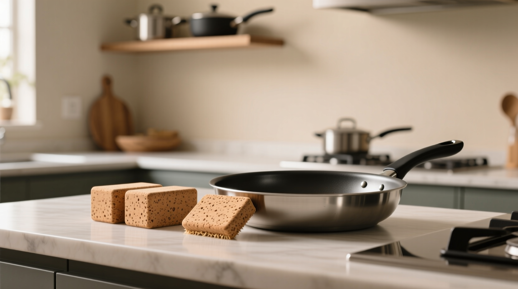 cork cleaning blocks nonstick pans safe or risky