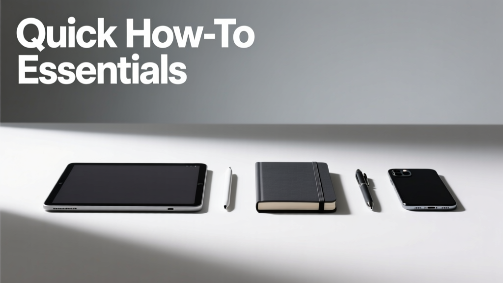 Quick How-To Essentials: Actionable, Field-Tested Skills for Everyday Efficiency