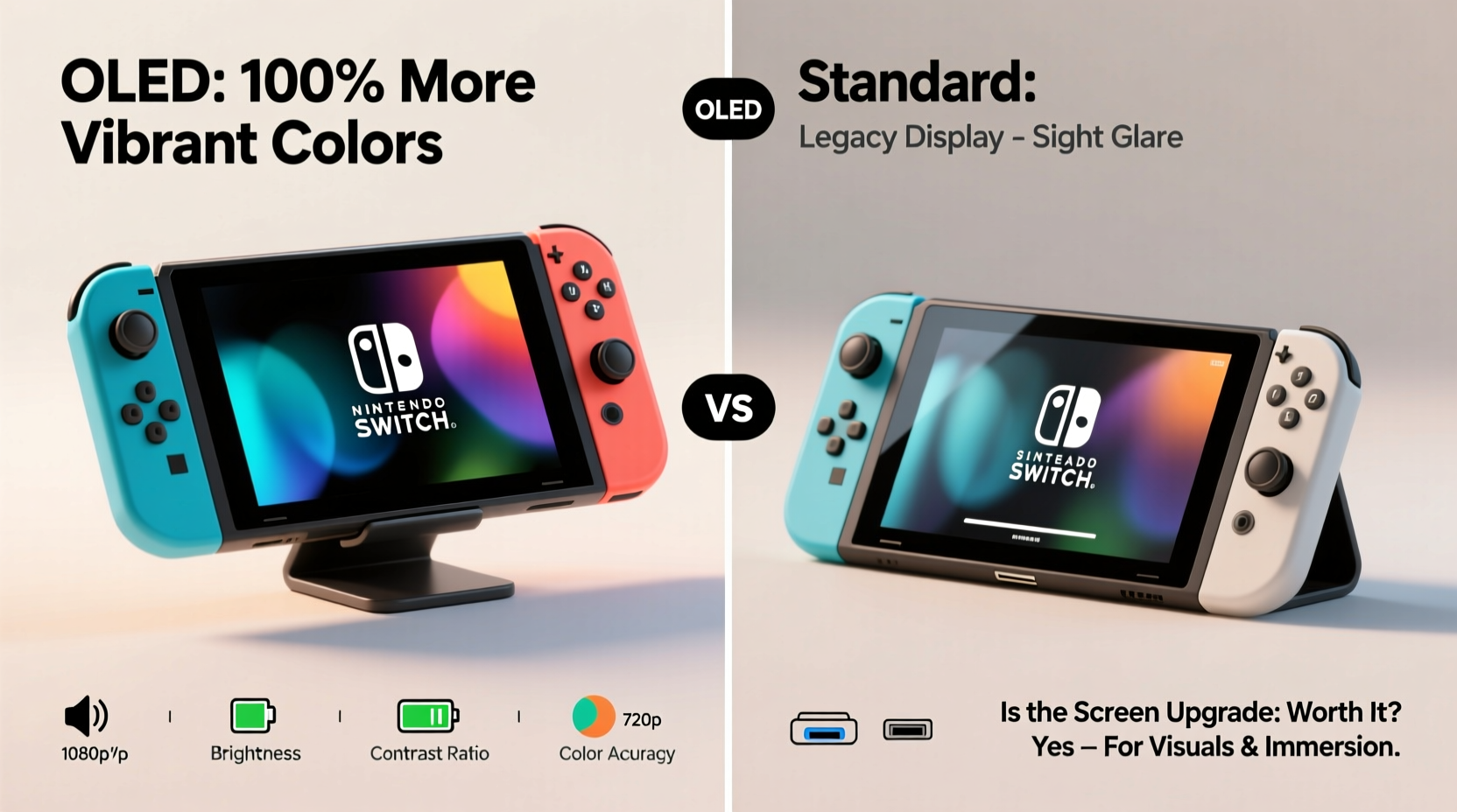 nintendo switch oled vs standard model is the screen upgrade enough to justify the price