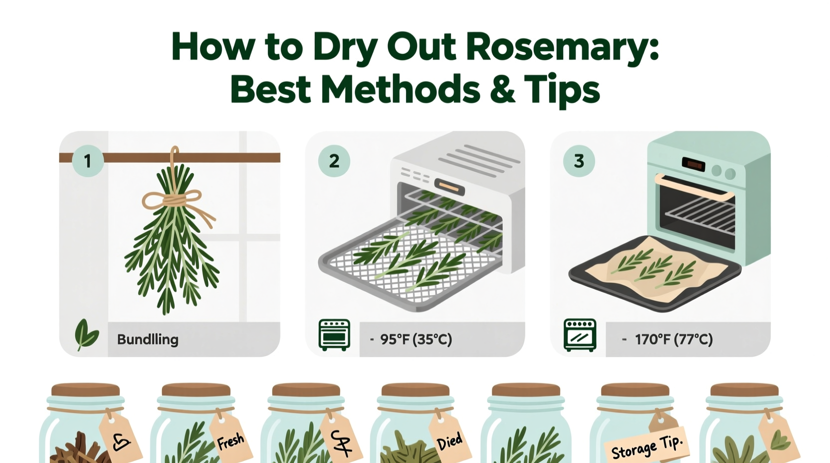 Dry Rosemary 3 Ways | TheHomeSprouts