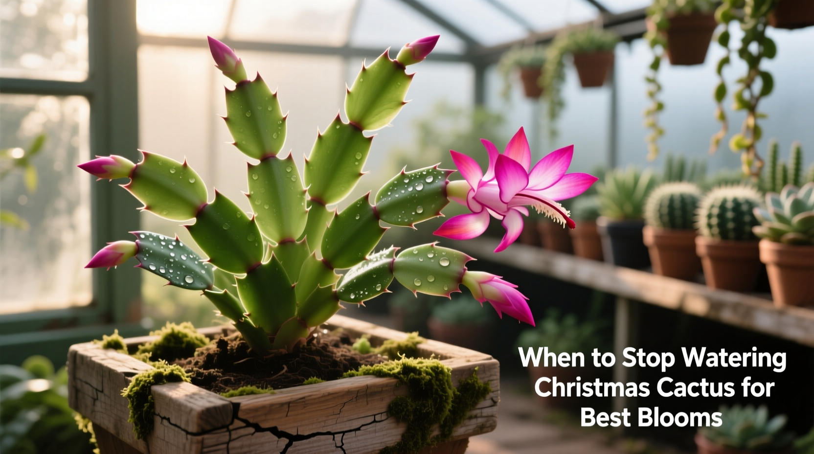 when to stop watering christmas cactus