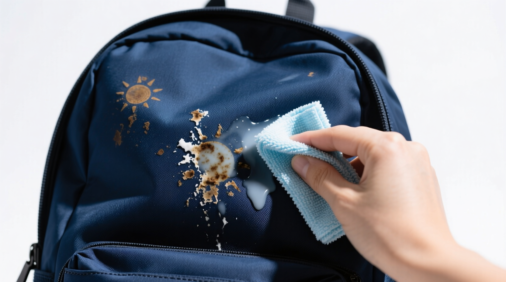 how to remove sunscreen stains from nylon backpacks