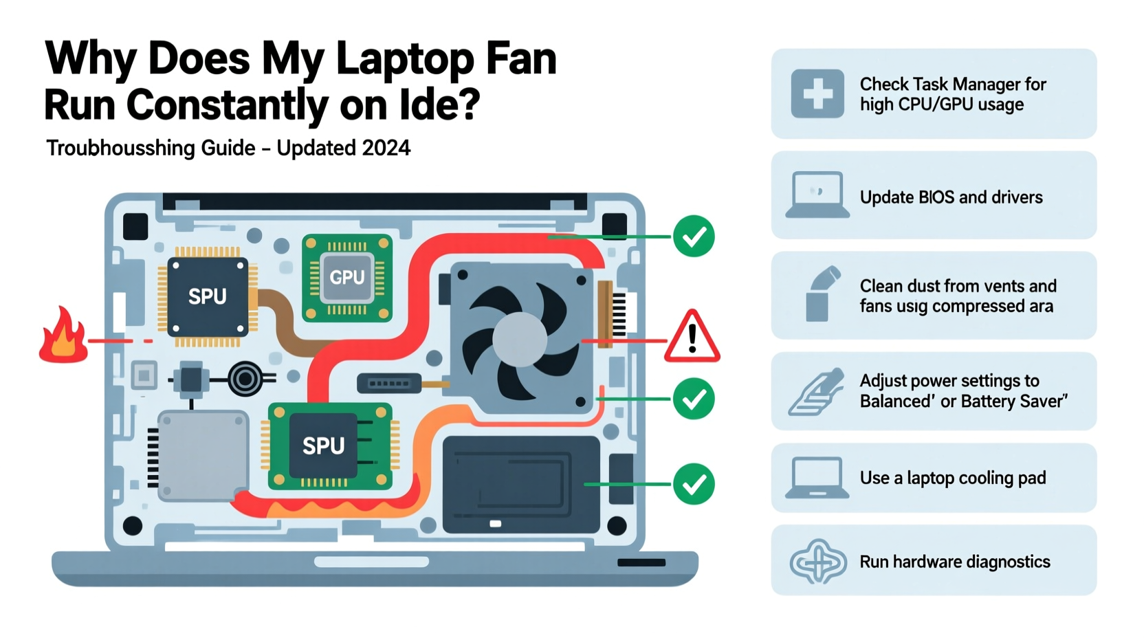 why does my laptop fan run constantly even on idle mode troubleshooting guide