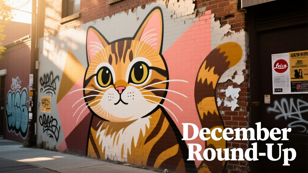 A colorful, stylized mural of a cat painted on a brick wall in an urban setting