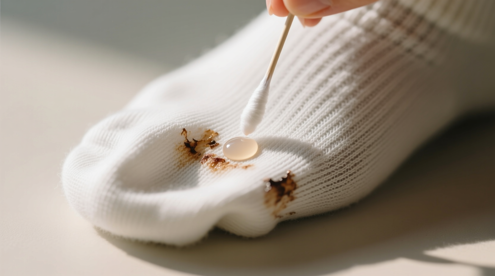 how to remove nail polish from socks without damaging elastic