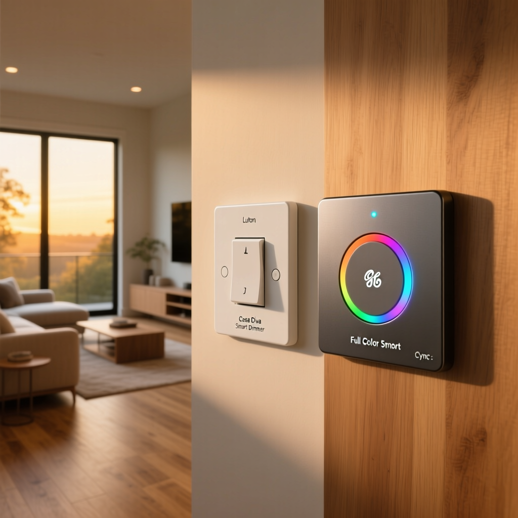 Lutron Caseta Diva Smart Dimmer vs GE Cync Full Color Smart Switch