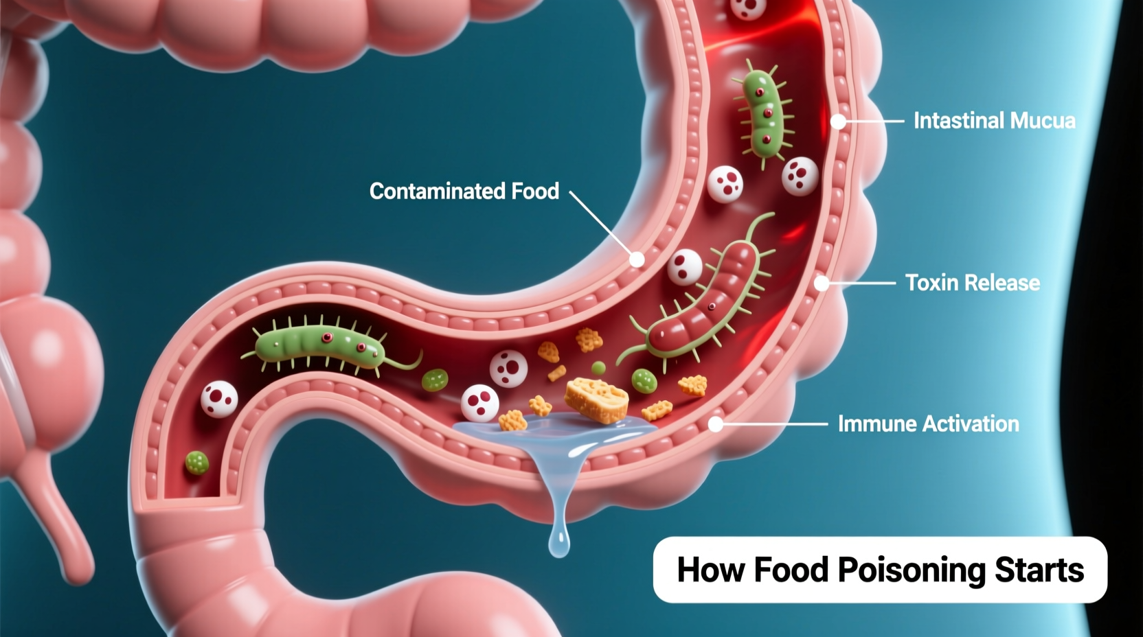 how does food poisoning start