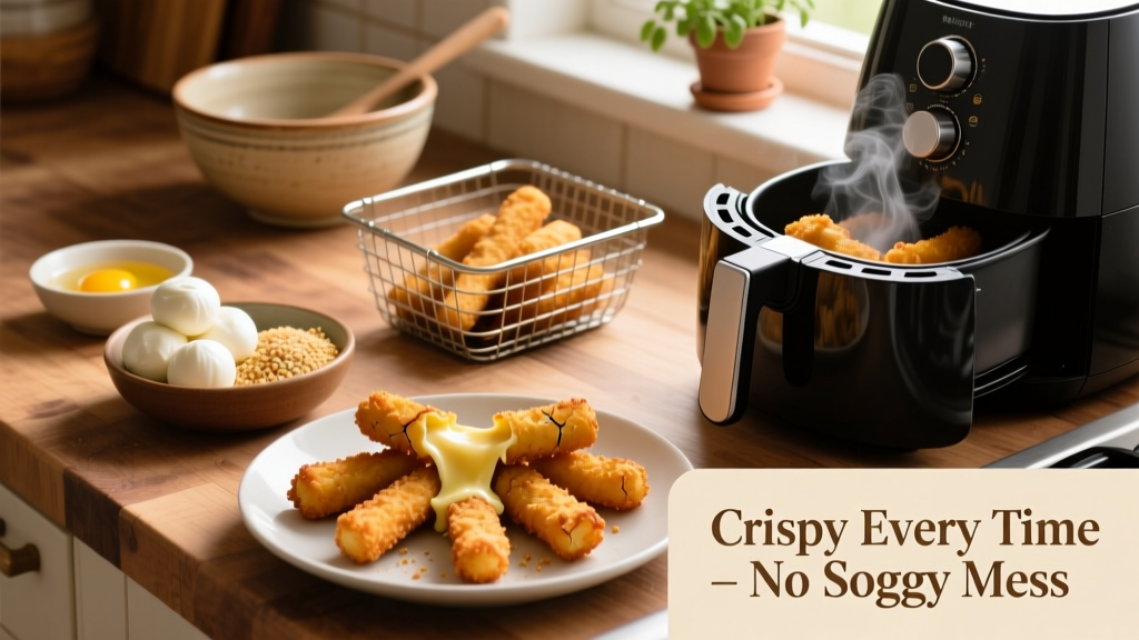 Crispy Air Fryer Mozzarella Sticks (No Soggy Mess!)