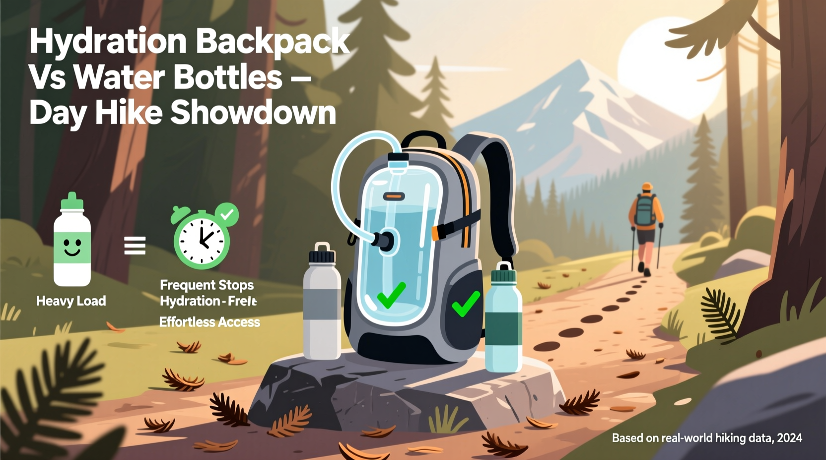 is a hydration backpack worth it for day hikes compared to water bottles