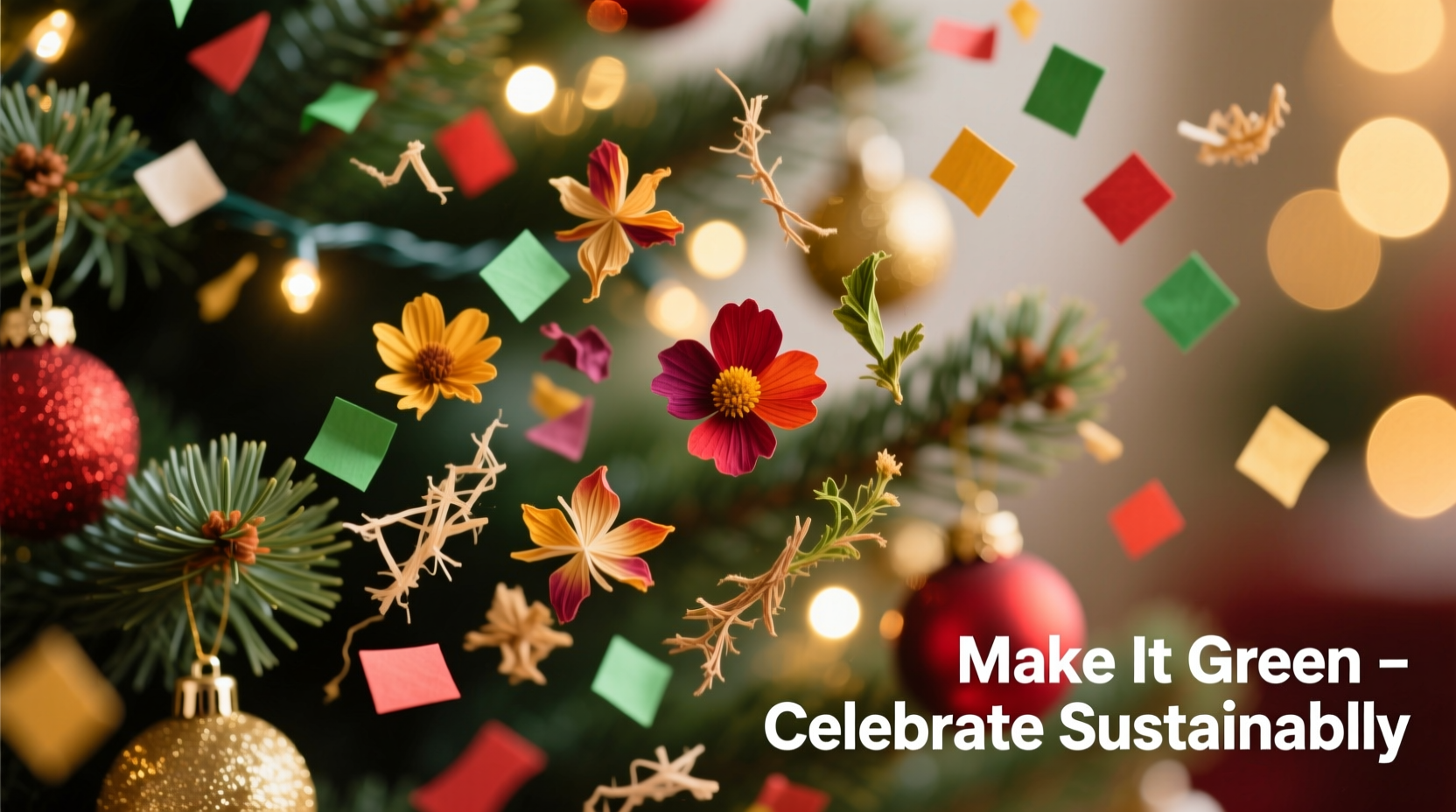 how to make biodegradable confetti for holiday tree parties