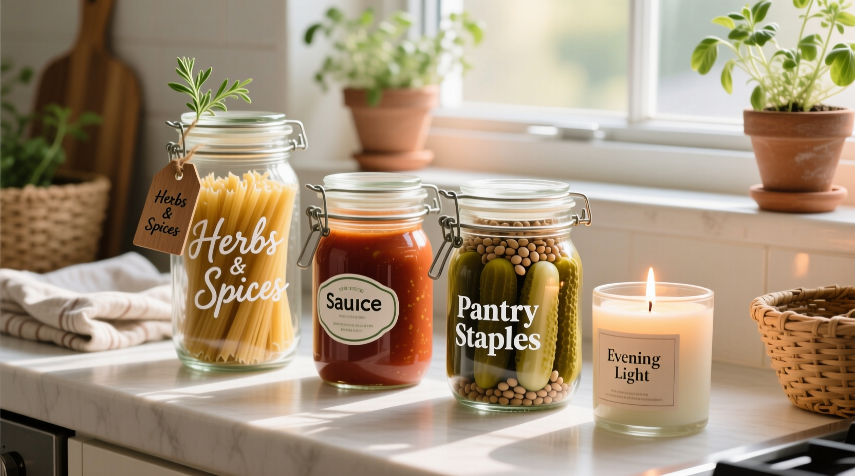 best ways to reuse glass jars from pasta sauce and pickles around the home