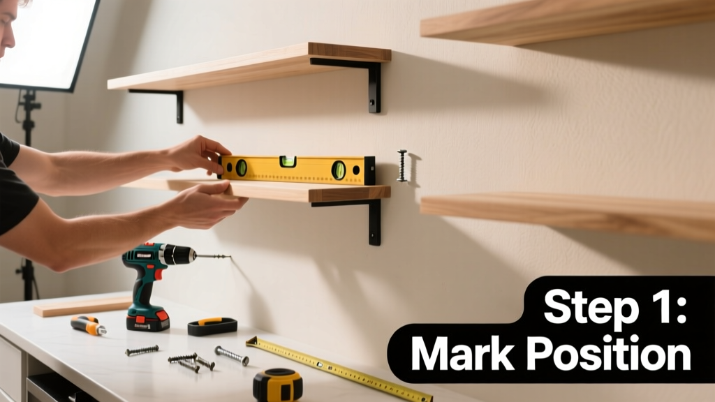 How to Install Floating Shelves in Your Living Room
