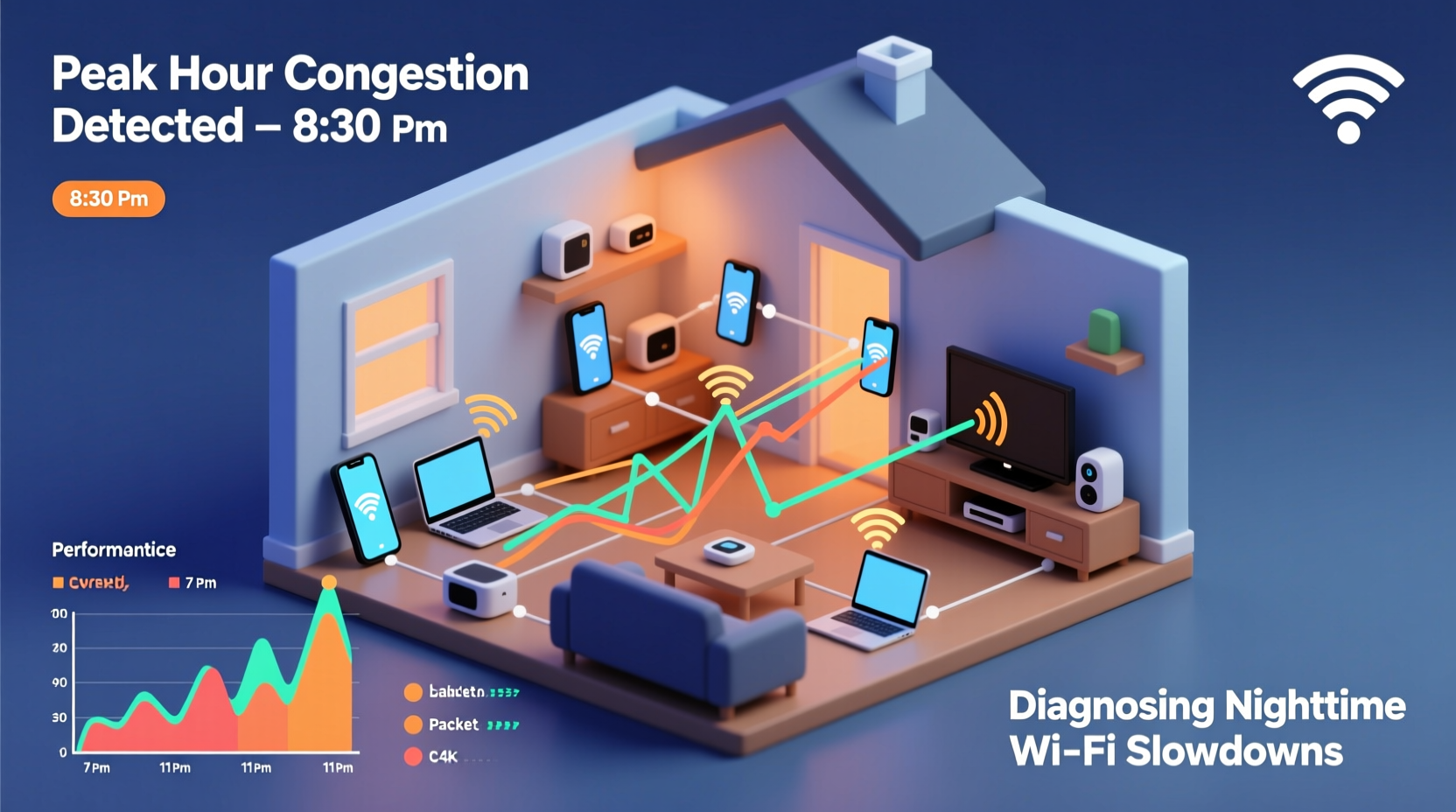 why is my wifi slow only at night troubleshooting peak hour congestion