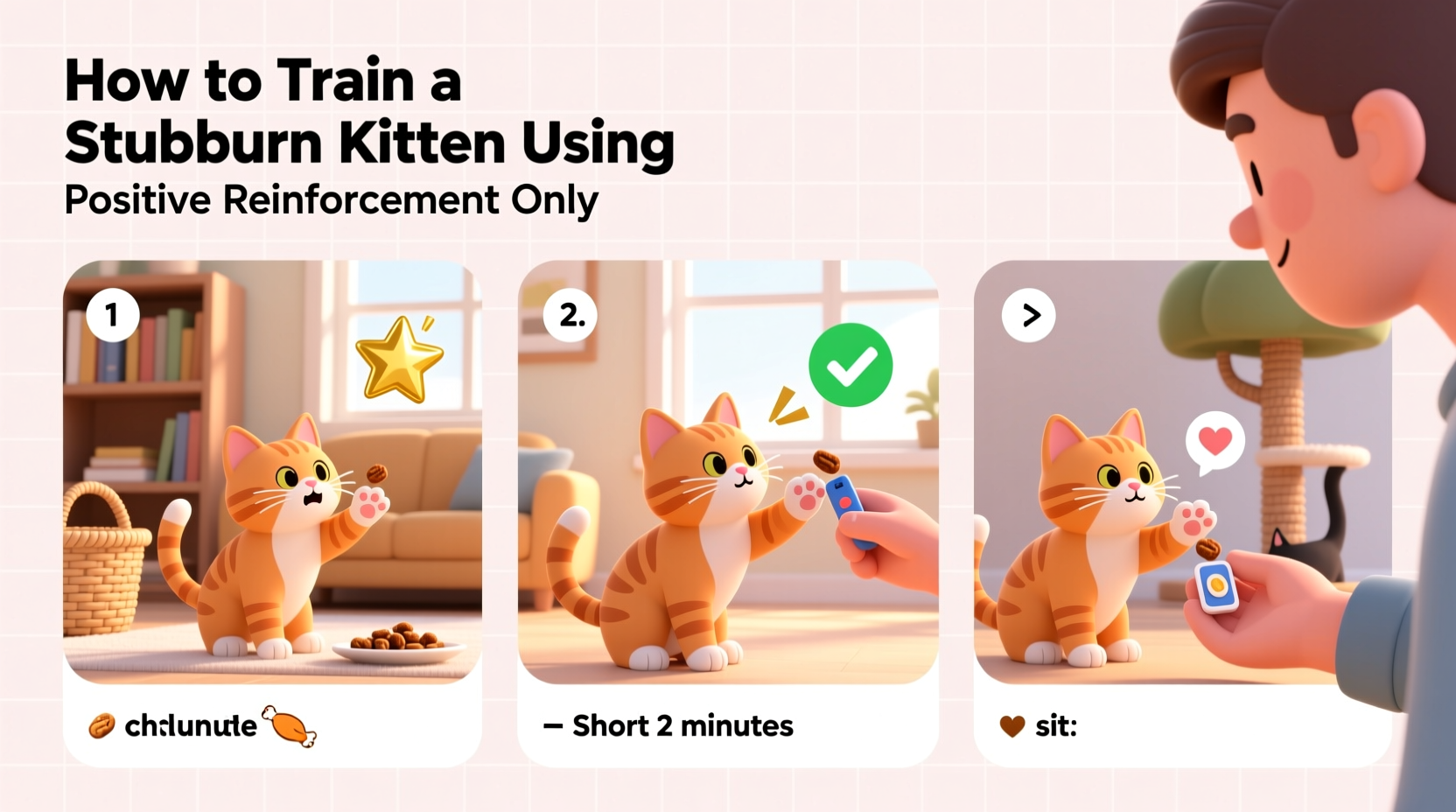 how to train a stubborn kitten using positive reinforcement only
