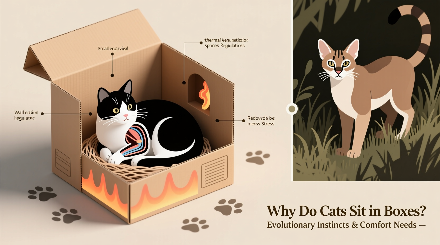 why do cats sit in boxes evolutionary instincts and comfort needs