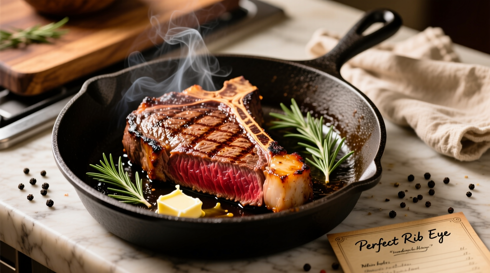 how to cook rib eye steak in cast iron skillet