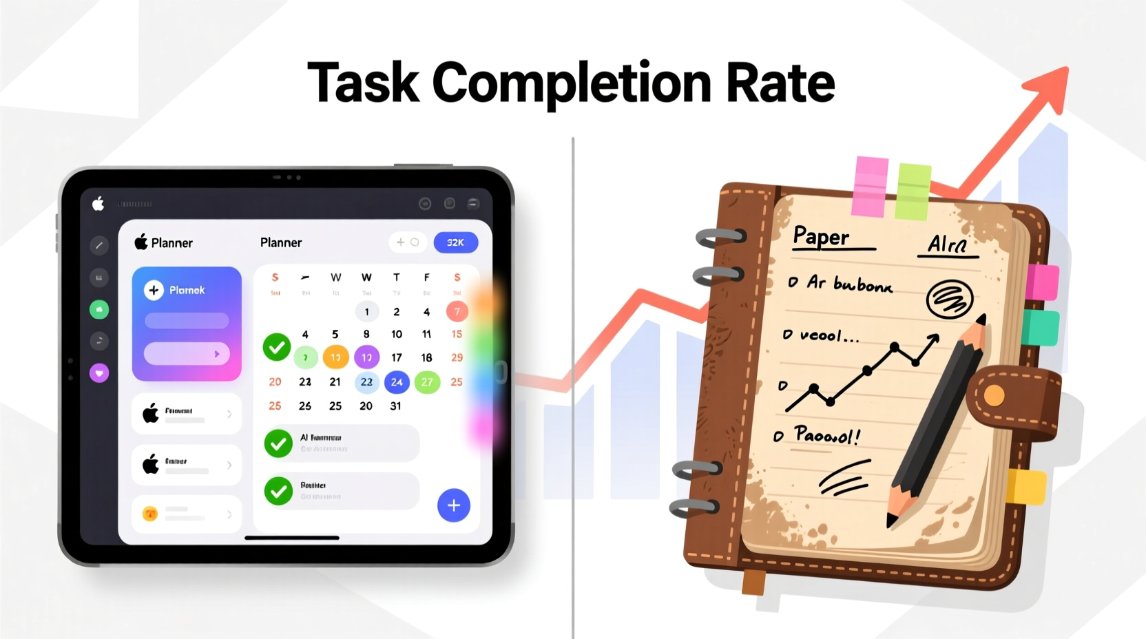 digital planner vs paper notebook which improves task completion