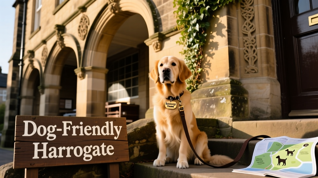 The outside of a historic stone building in Harrogate, once associated with early chocolate-making heritage