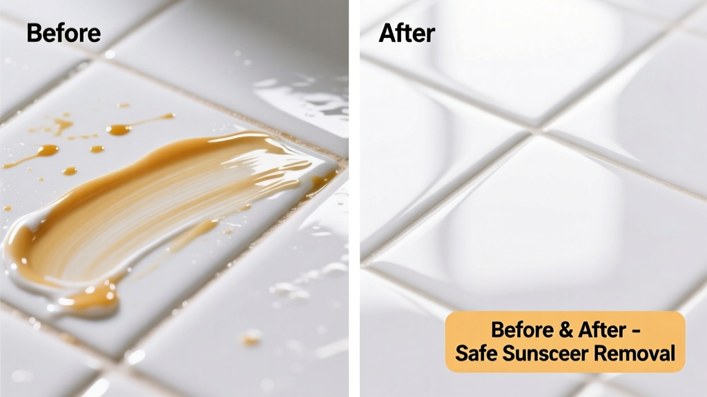 How to Remove Sunscreen from Tile Surfaces Safely