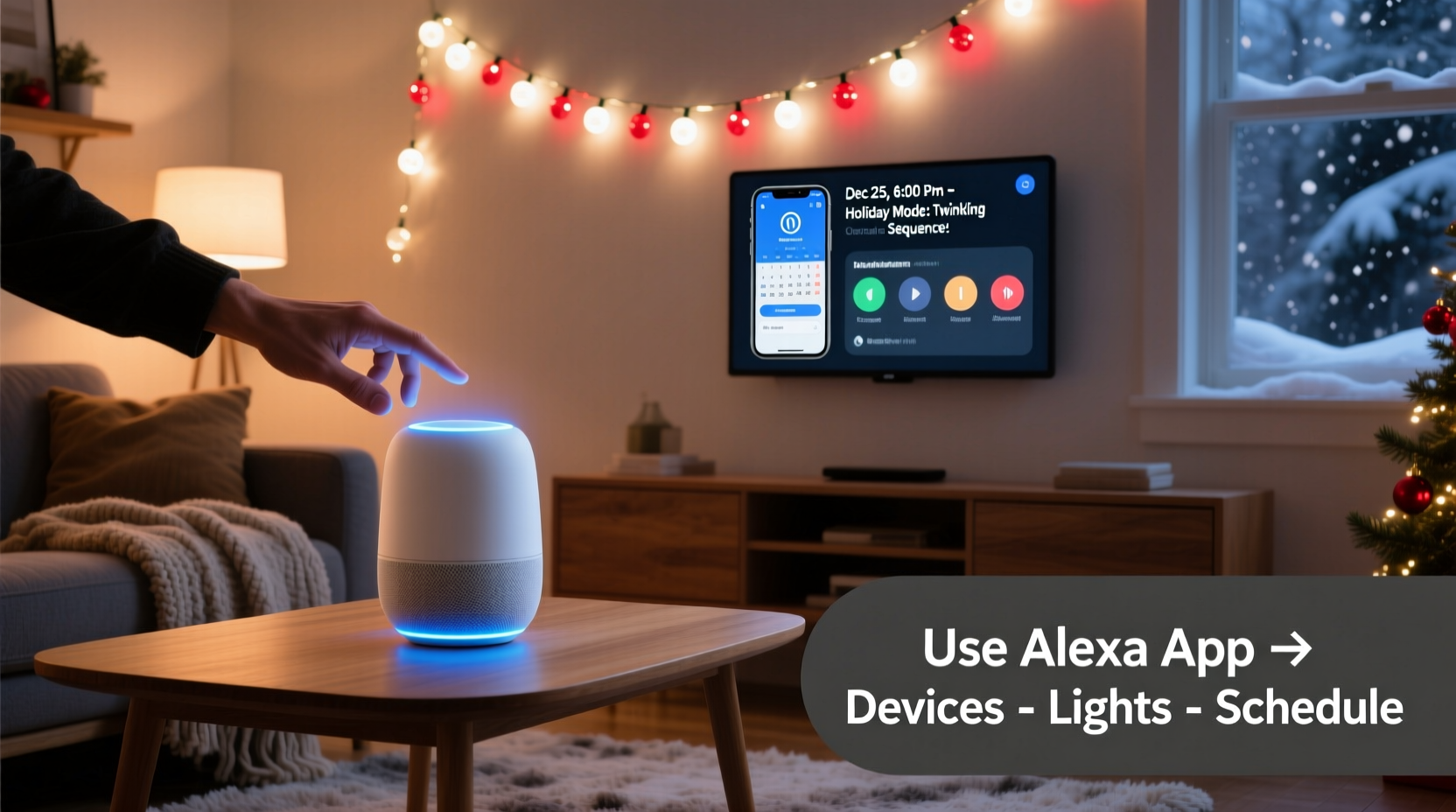 how to use smart speakers to control your christmas light schedule