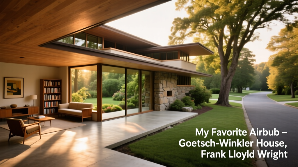 My Favorite Airbnb: The Goetsch–Winckler House — A Frank Lloyd Wright Usonian Masterpiece You Can Actually Stay In