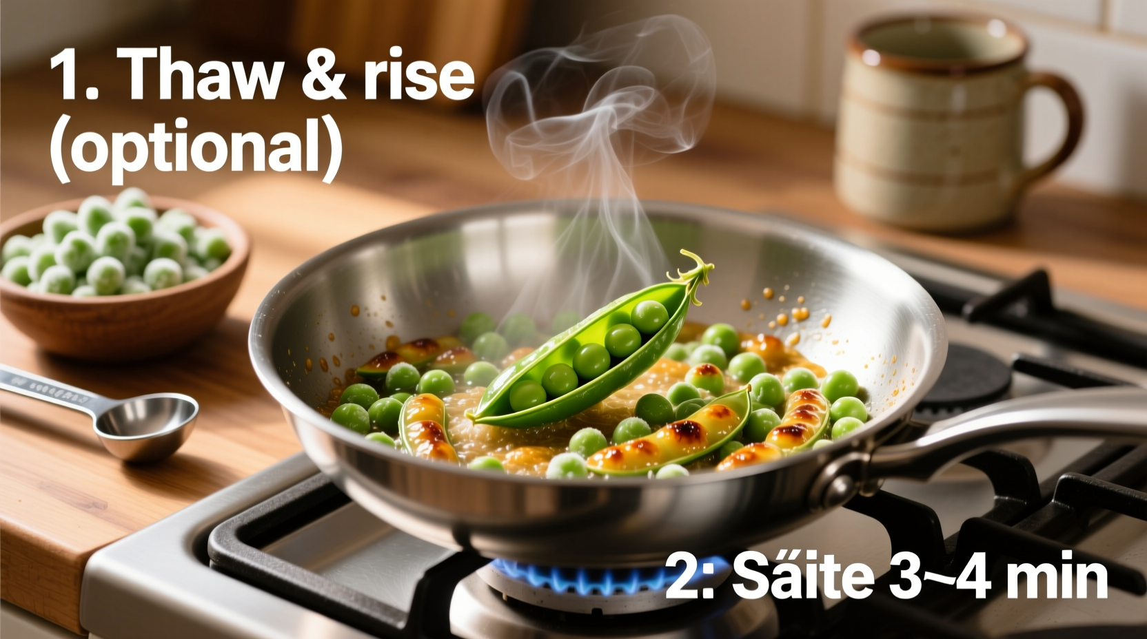 how to cook frozen peas