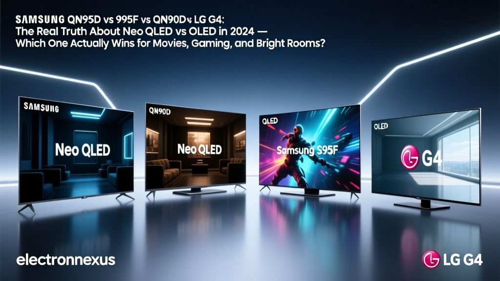 Samsung QN95D vs S95F vs QN90D vs LG G4: The Real Truth About Neo QLED vs OLED in 2024 — Which One Actually Wins for Movies, Gaming, and Bright Rooms?