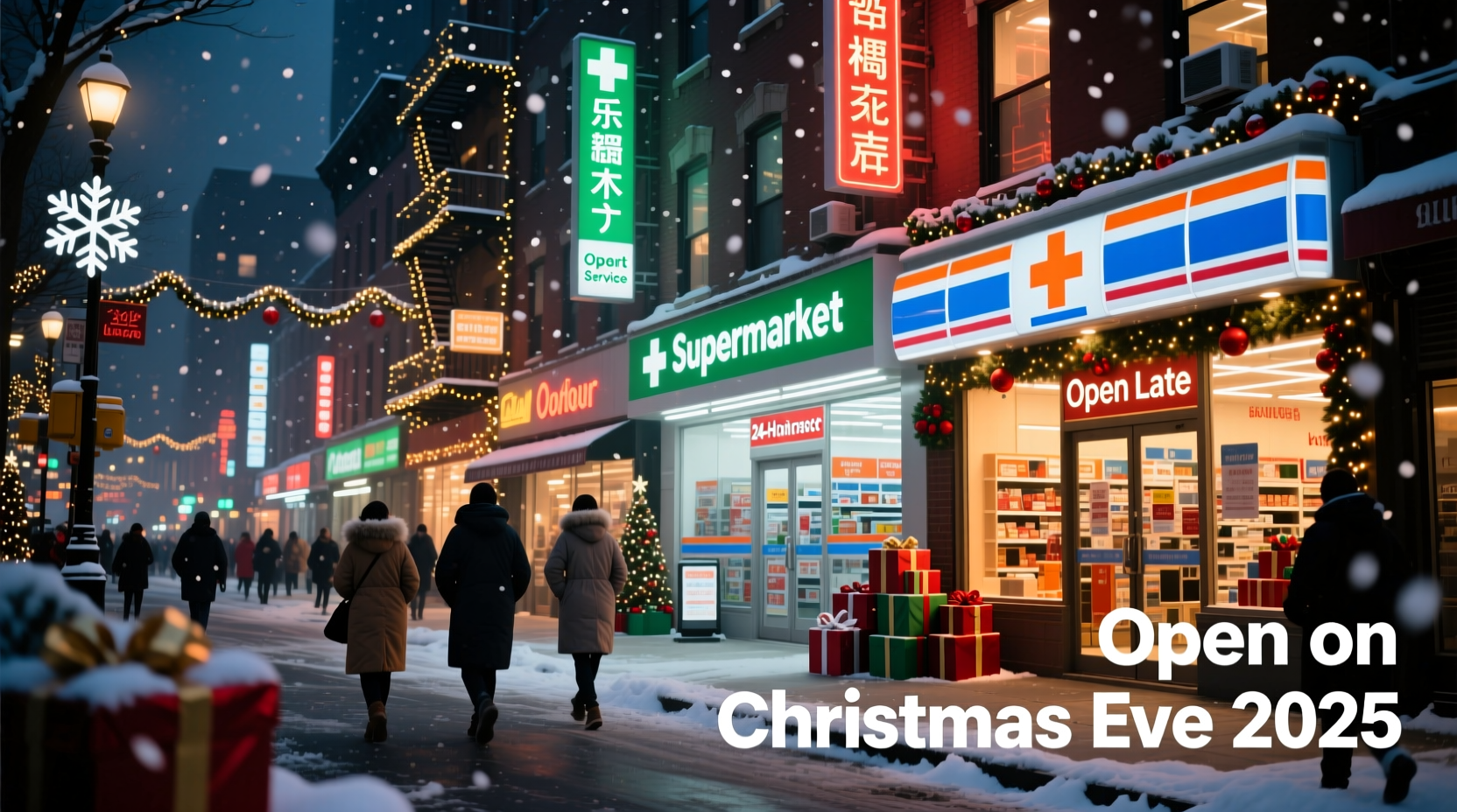 which stores are open on christmas eve